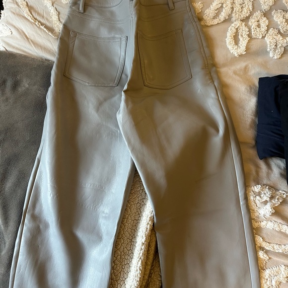 Light blue Melinda pants - leather aritzia - Picture 4 of 8